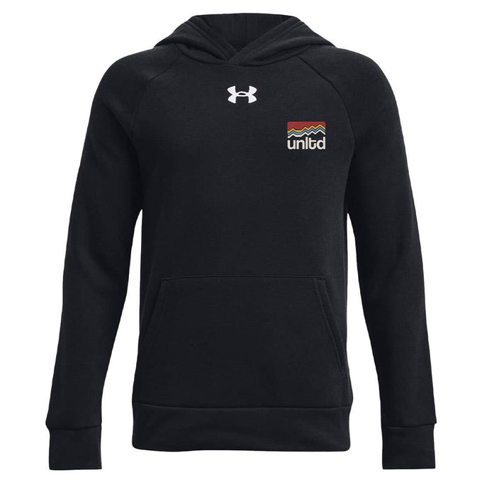 UA outdoor youth lacrosse hoodie front view