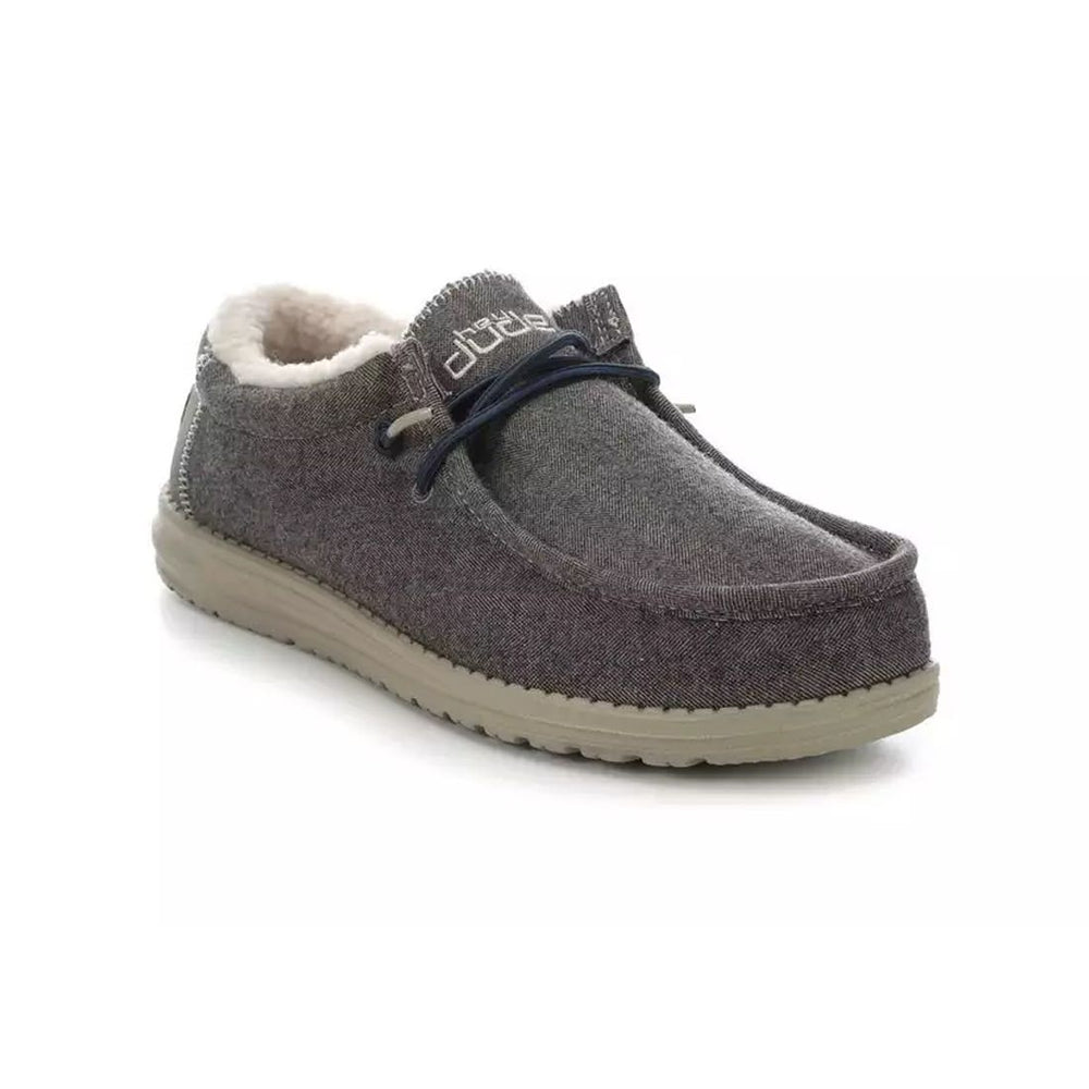 Hey Dude Wally Herringbone Chocolate angled view