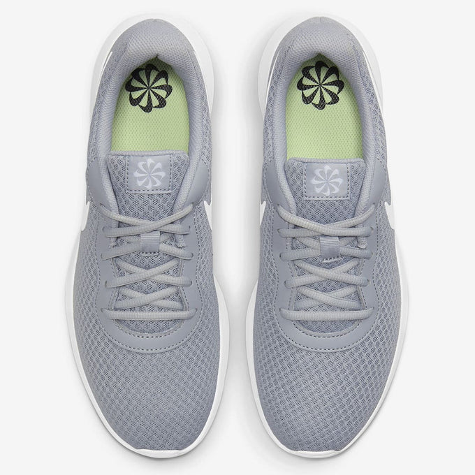 Nike Tanjun grey training shoe overhead view