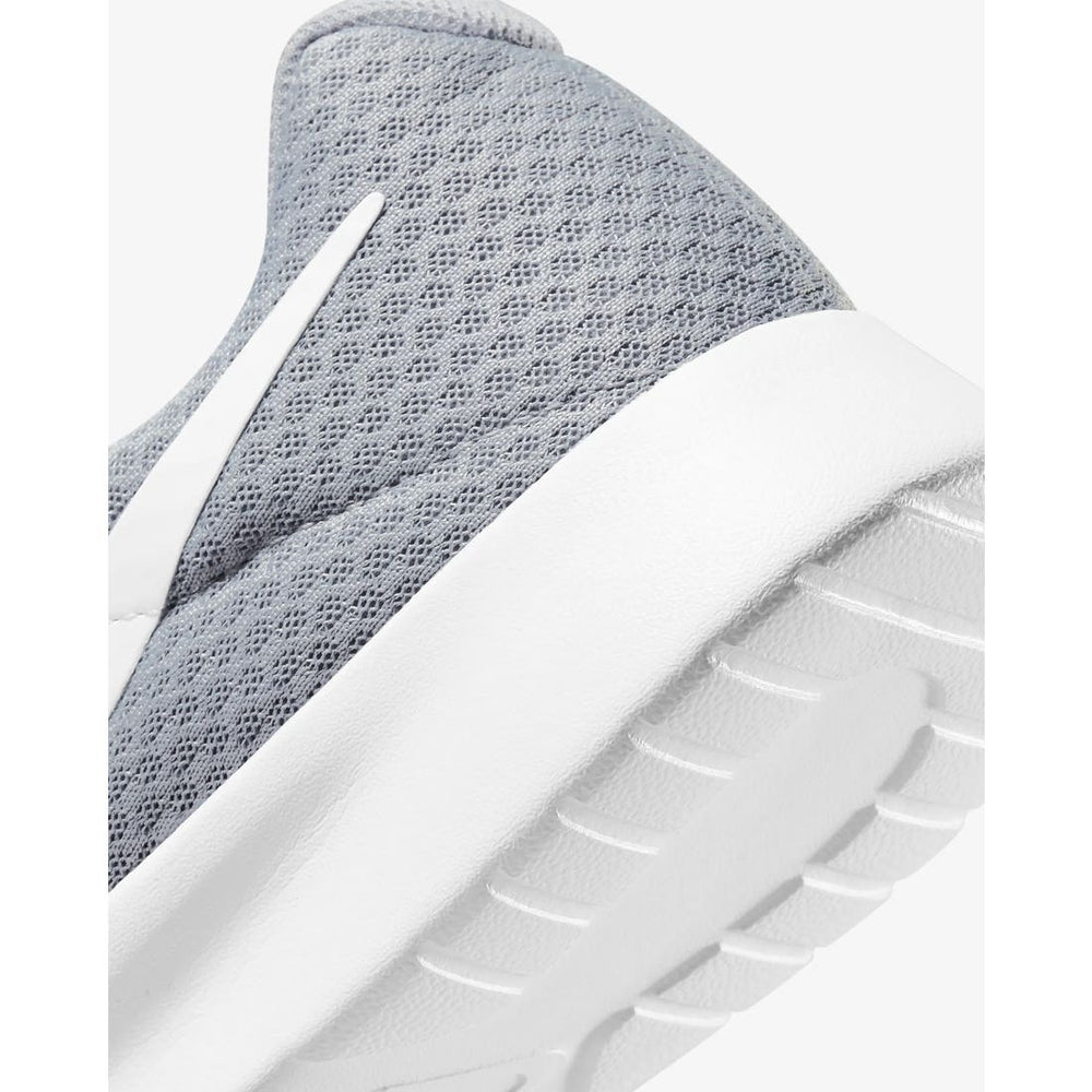 Nike Tanjun grey training shoe back heel view