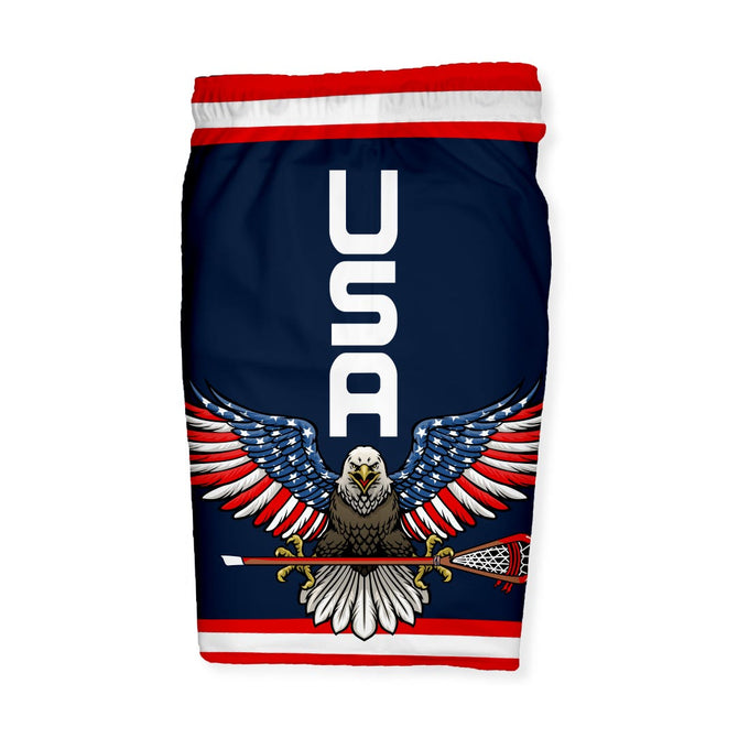 screaming eagle lacrosse shorts side view