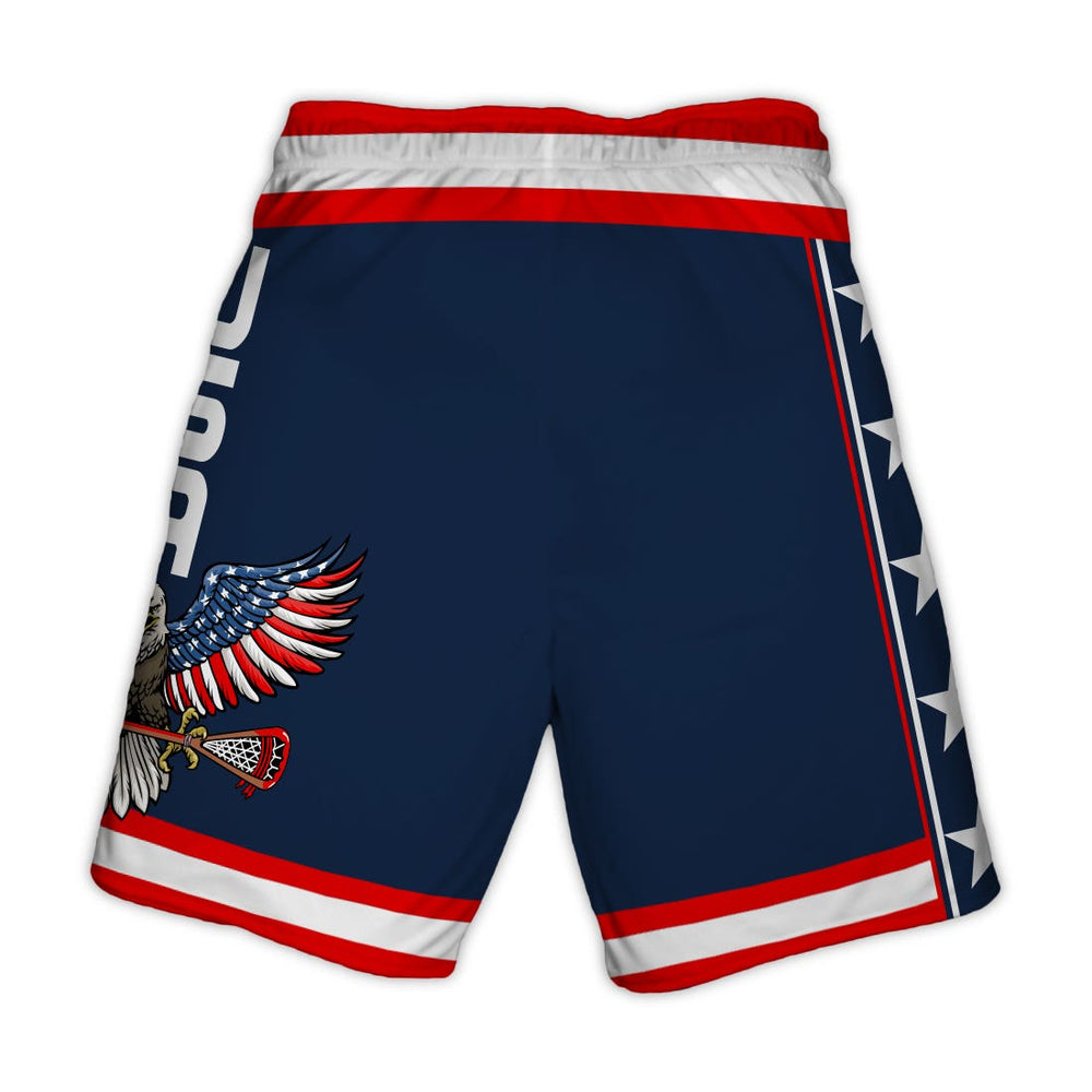 screaming eagle lacrosse shorts back view