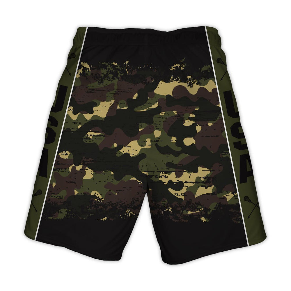 Lacrosse Unlimited Camo Blackout Lacrosse Short back view