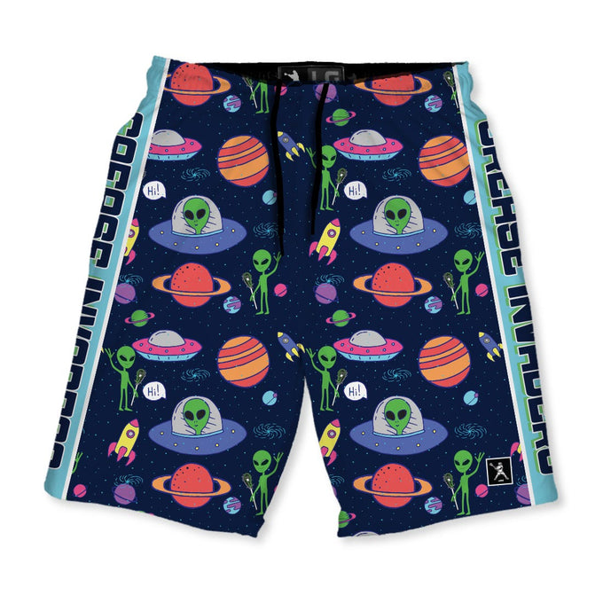Crease Invaders Lacrosse shorts front view