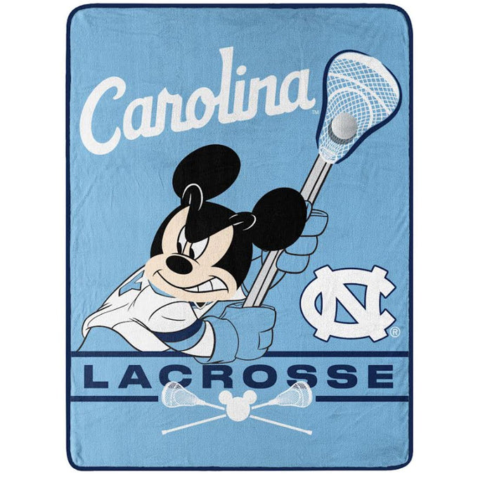 unc mickey lacrosse plus throw blanket