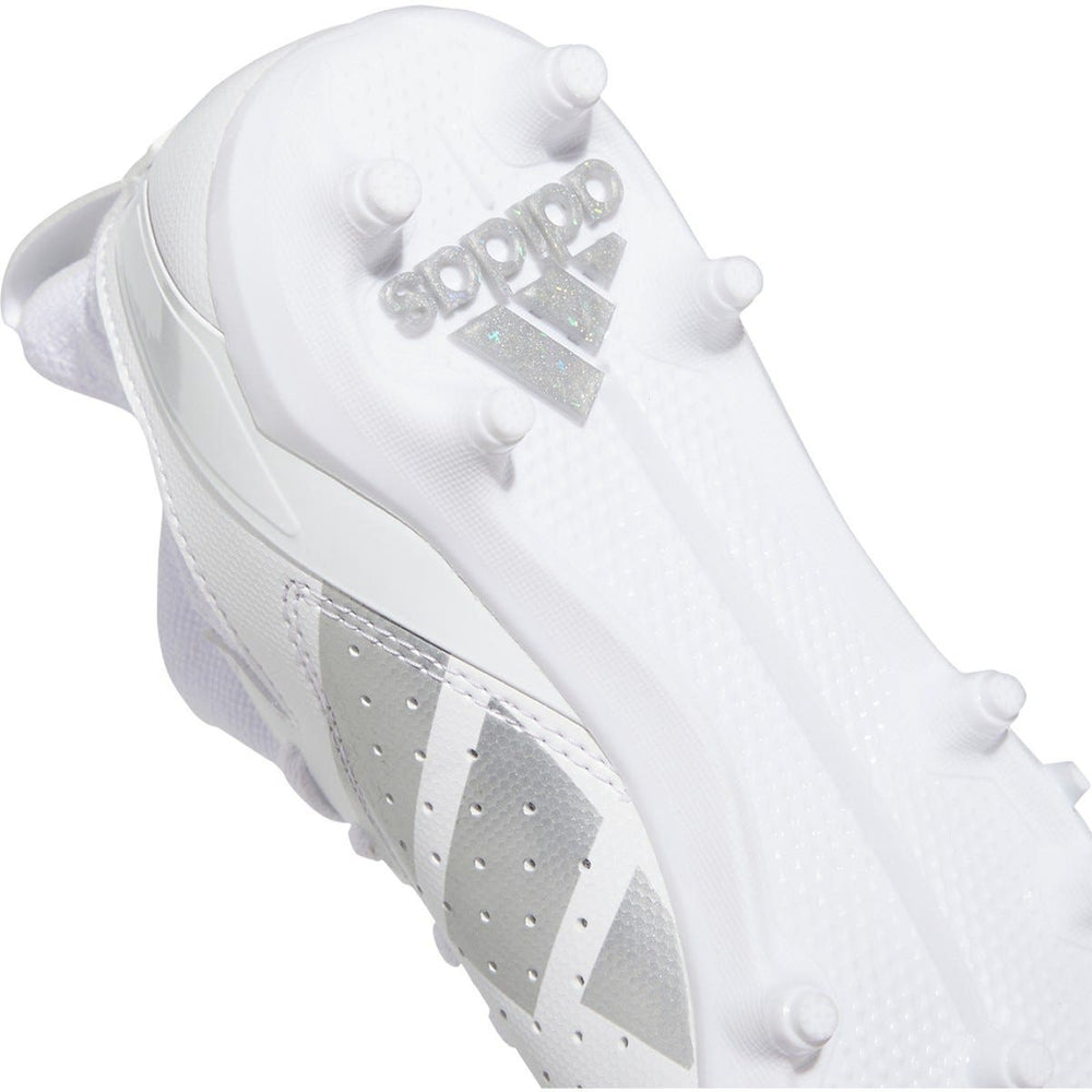 Adidas Impact 2K Mid Youth Lacrosse Cleat zoomed in on bottom heel
