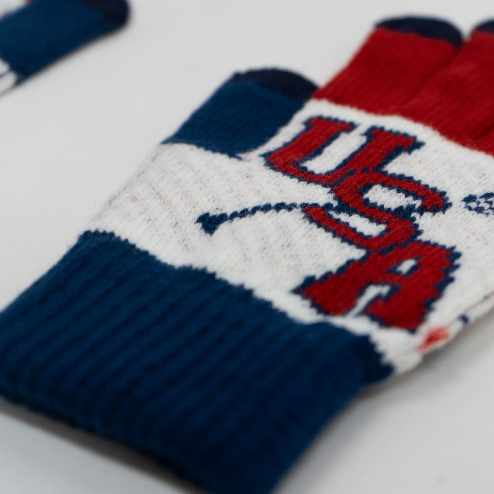 USA Lacrosse Knit Smartphone Gloves zoomed in
