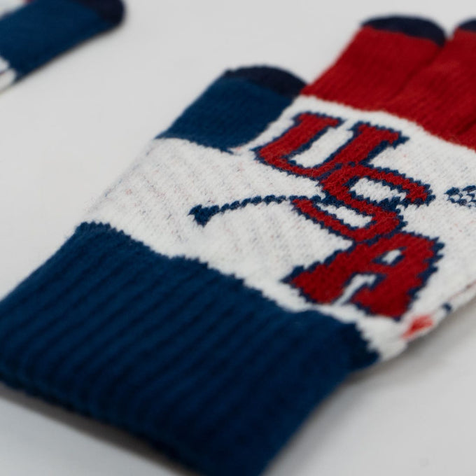 USA Lacrosse Knit Smartphone Gloves zoomed in