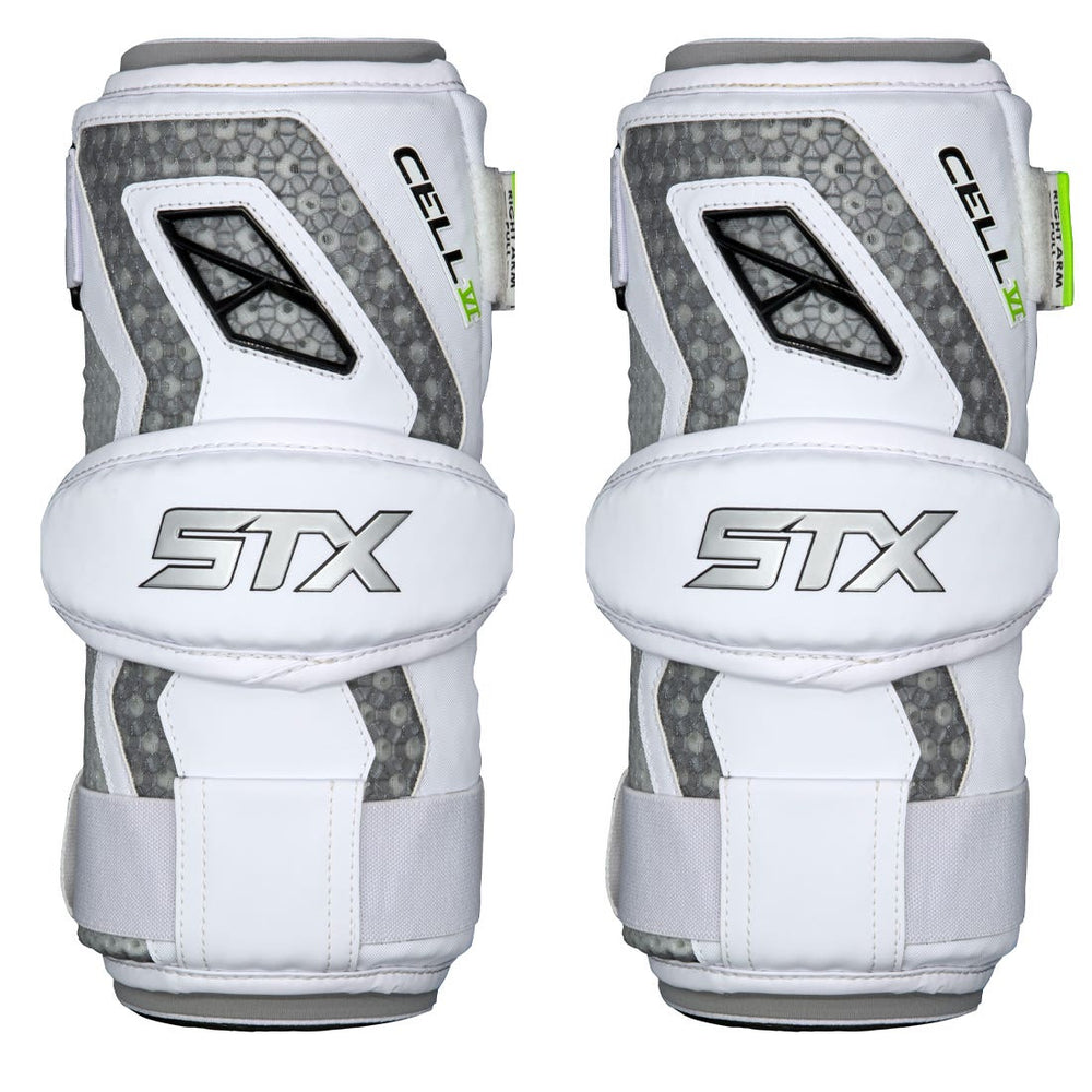 STX Cell 6 Lacrosse Arm Pads pair front view