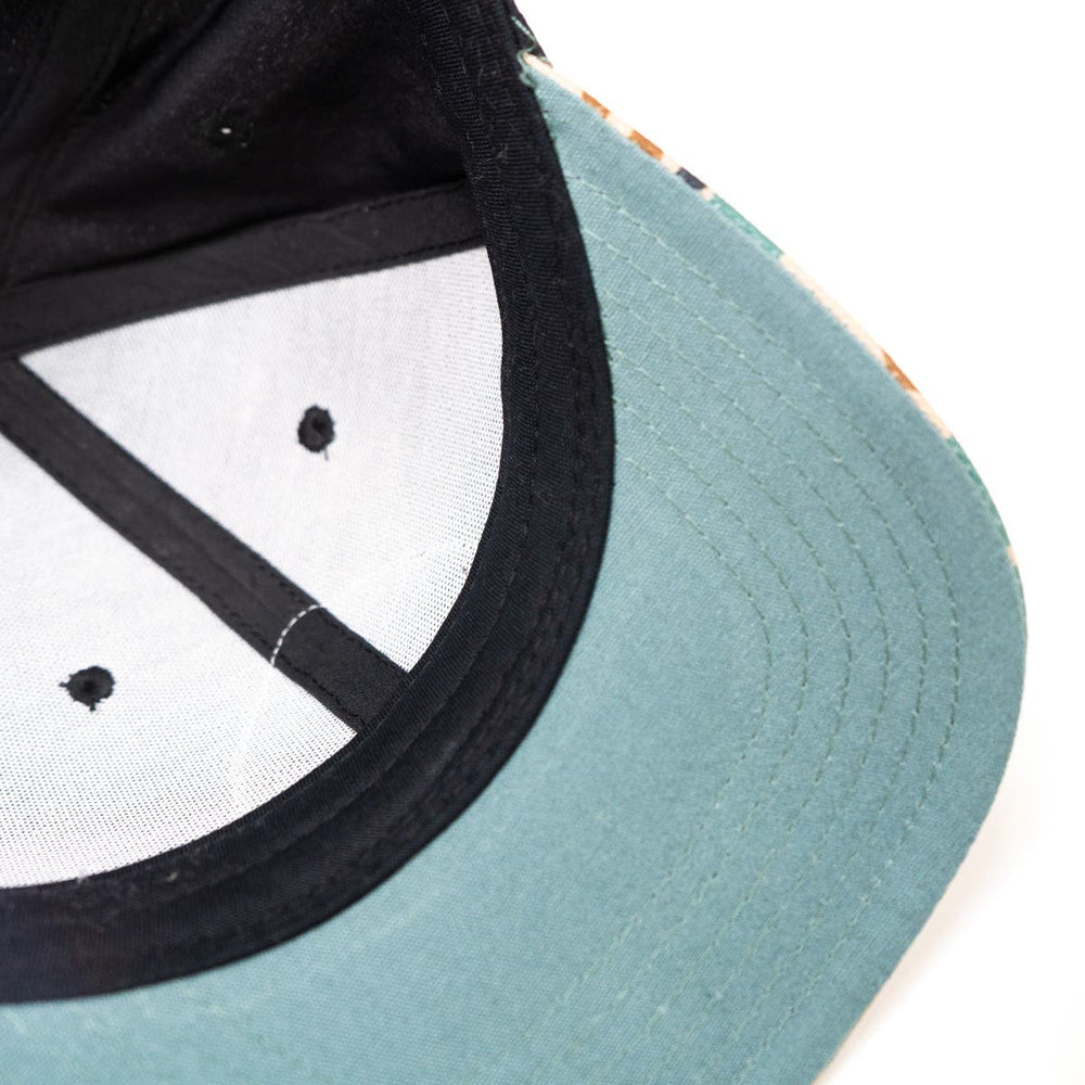 Camo Arrow Lacrosse Hat under brim view
