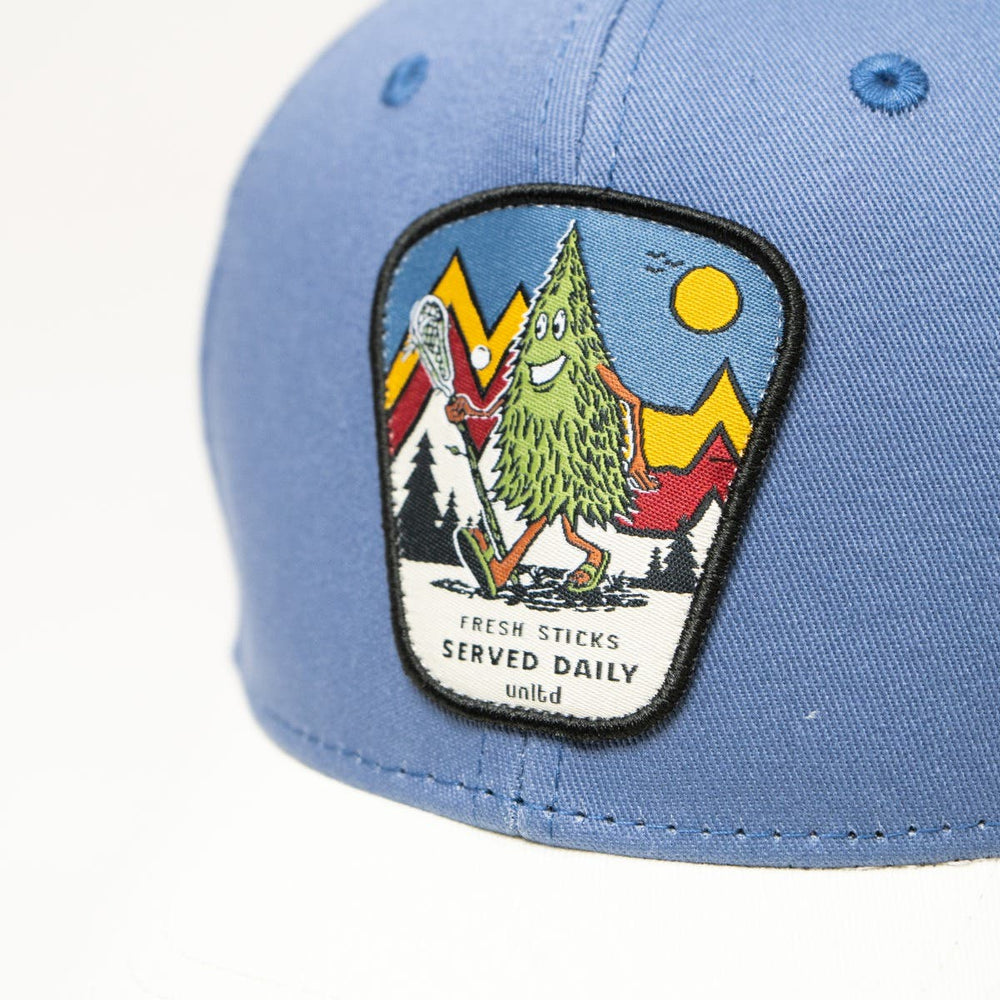 Aztec Tree Lacrosse Hat zoomed in on patch