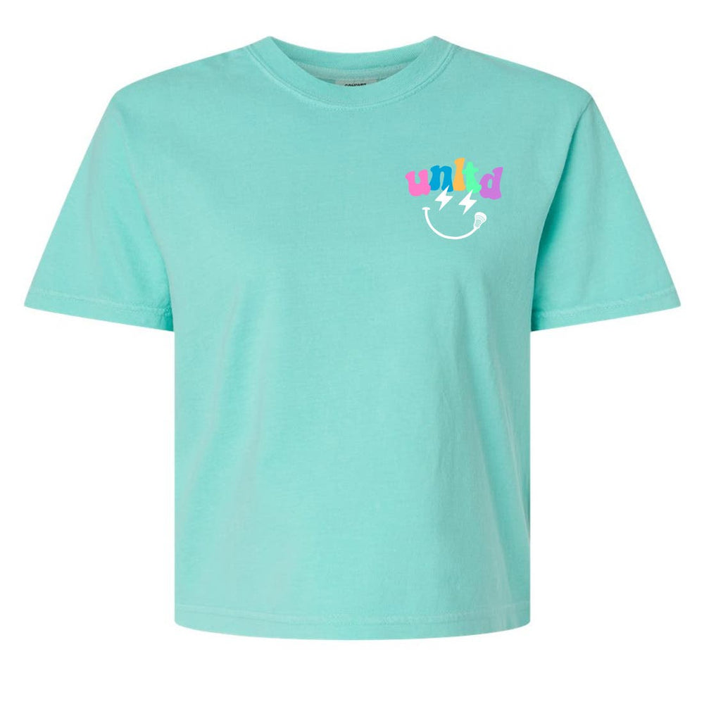 unltd Lightning Smiley Women's Boxy Lacrosse Tee