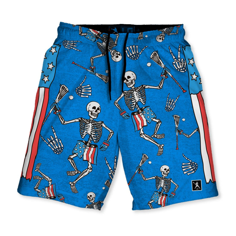 Skeleton USA Lacrosse Shorts