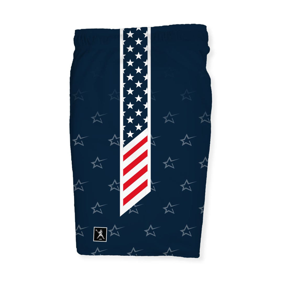USA Stars Lacrosse Shorts side view