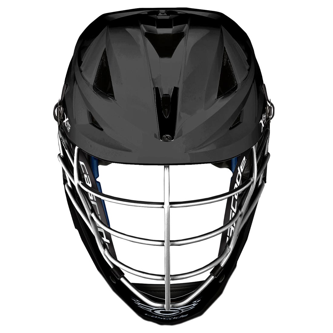 Cascade XRS Pro Lacrosse Helmet (Black Shell/Chrome Mask)
