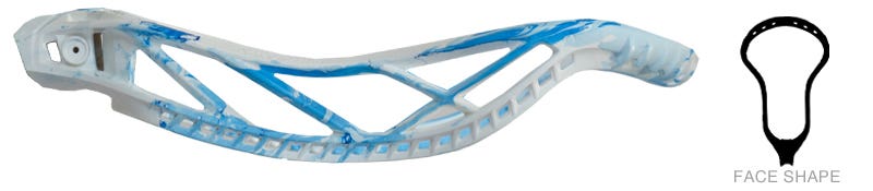 Warrior Burn XP2-O Ice Hydro-Dip Dyed Lacrosse Head horizontal side view