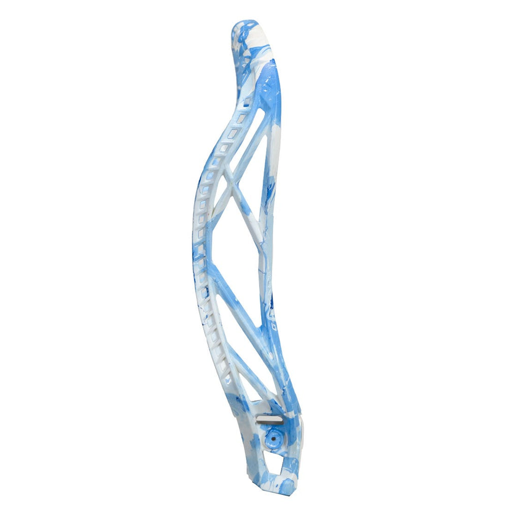 Warrior Burn XP2-D Ice Hydro-Dip Dyed Lacrrosse Head veritcal side view