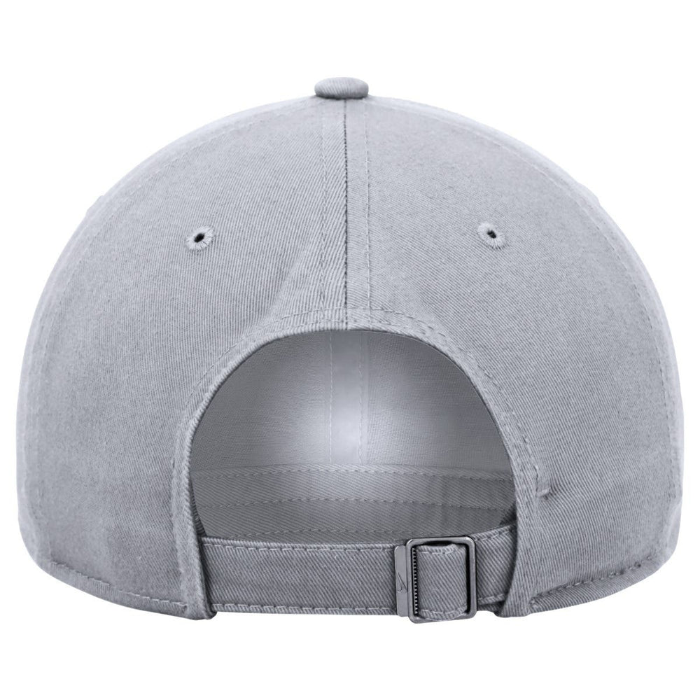 Back of hat. Adjustable meddle slider at bottom. 