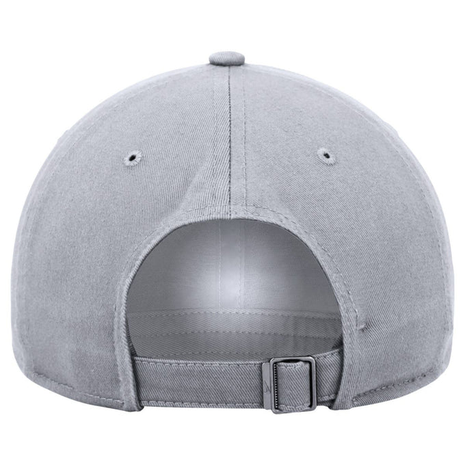 Back of hat. Adjustable meddle slider at bottom. 