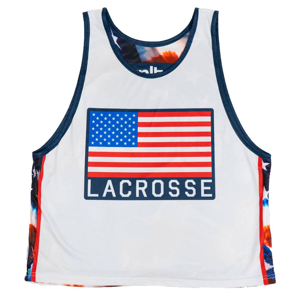 USA Tie Dye Hawaiian Reversible Lacrosse Pinnie