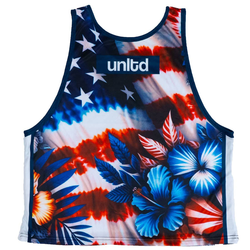 USA Tie Dye Hawaiian Reversible Lacrosse Pinnie