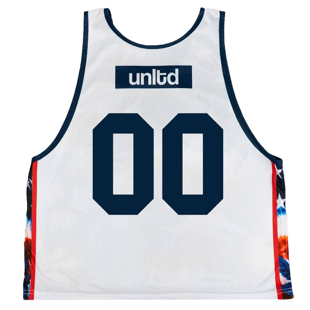 USA Tie Dye Hawaiian Reversible Lacrosse Pinnie