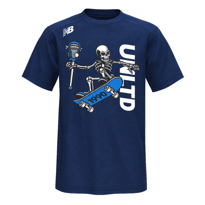 New Balance Skelly Skate Navy Youth Lacrosse Tee 
