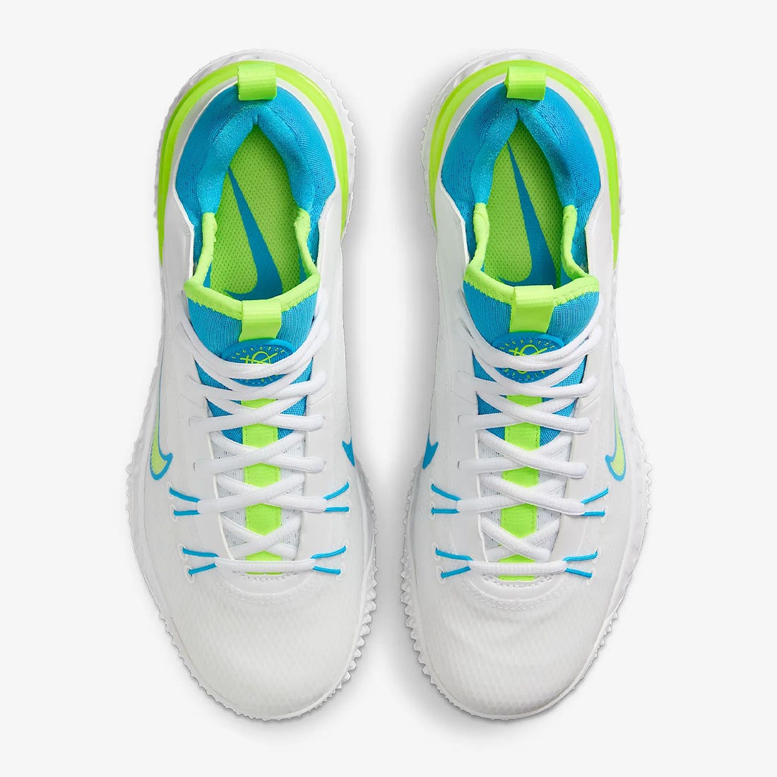 nike huarache green and blue