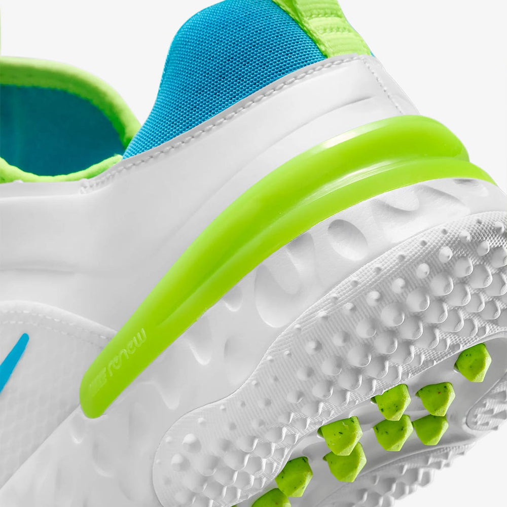 Nike Huarache 9 Elite Blue and Volt Limited Edition Lacrosse Turf Shoes