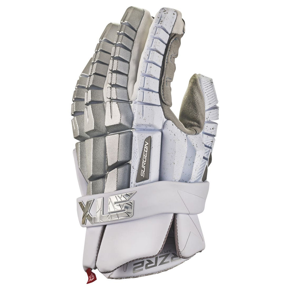 STX Surgeon RZR 2 Lacrosse Glove - Silver