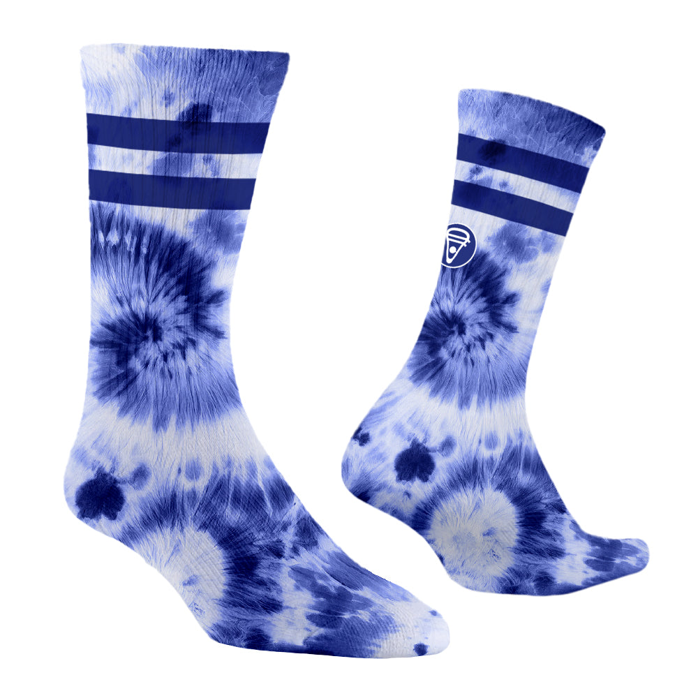 Ankle Breaker Tie Dye Lacrosse Socks- Blue Tie Dye