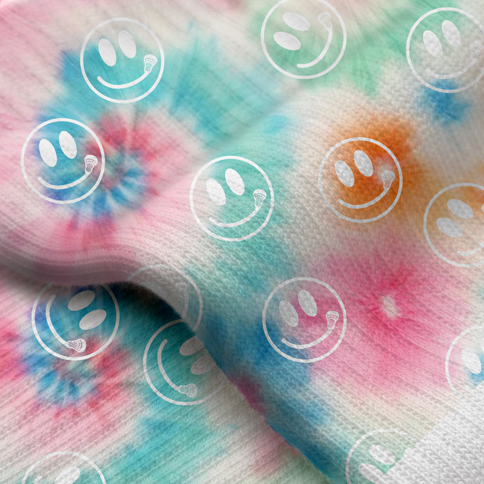 Tie Dye Smile Crew Lacrosse Socks