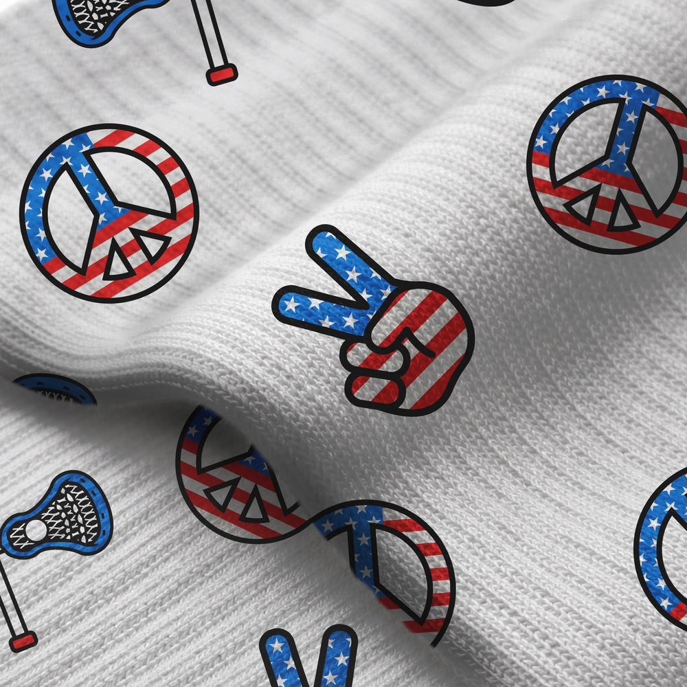 USA Peace Crew Lacrosse Socks