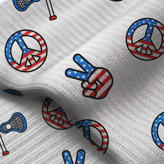 USA Peace Crew Lacrosse Socks
