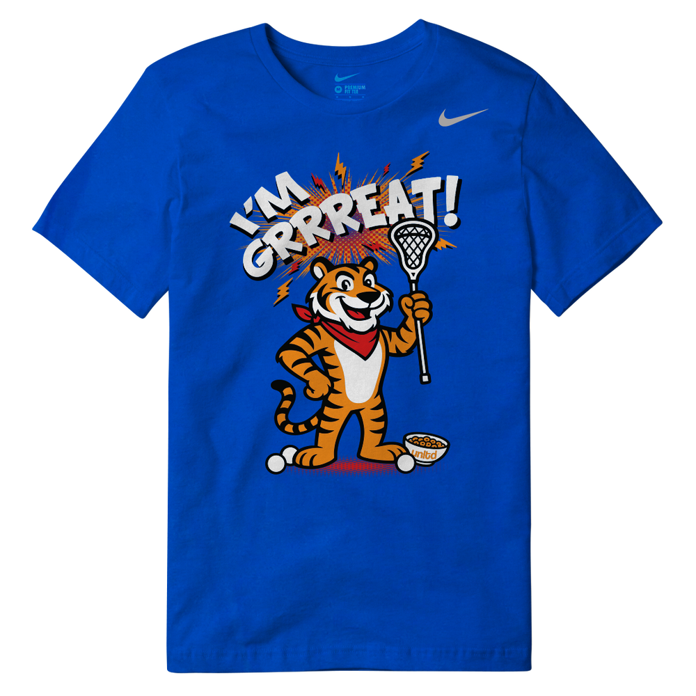 Nike Youth I'm Great Royal Lacrosse Tee