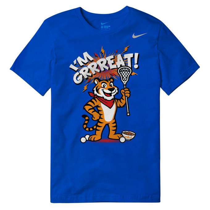 Nike Youth I'm Great Royal Lacrosse Tee