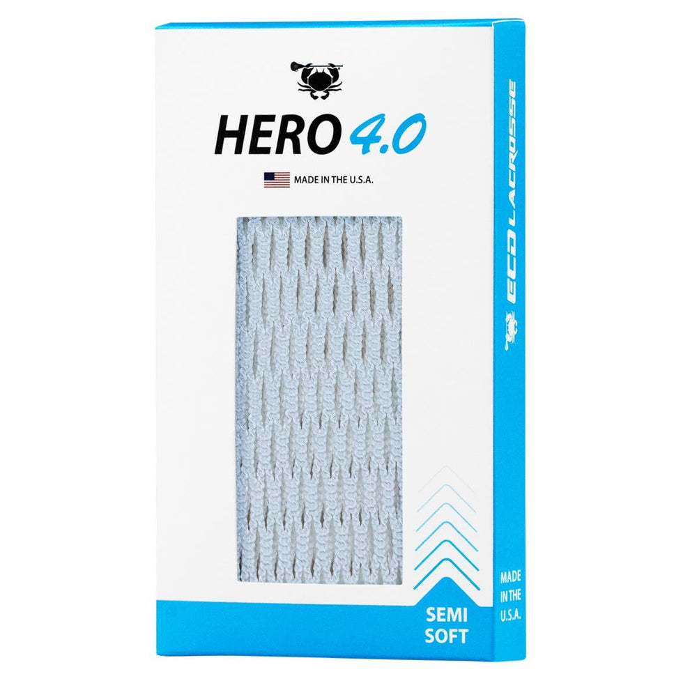 ECD Hero 4.0 Lacrosse Mesh- Semi-Soft - White