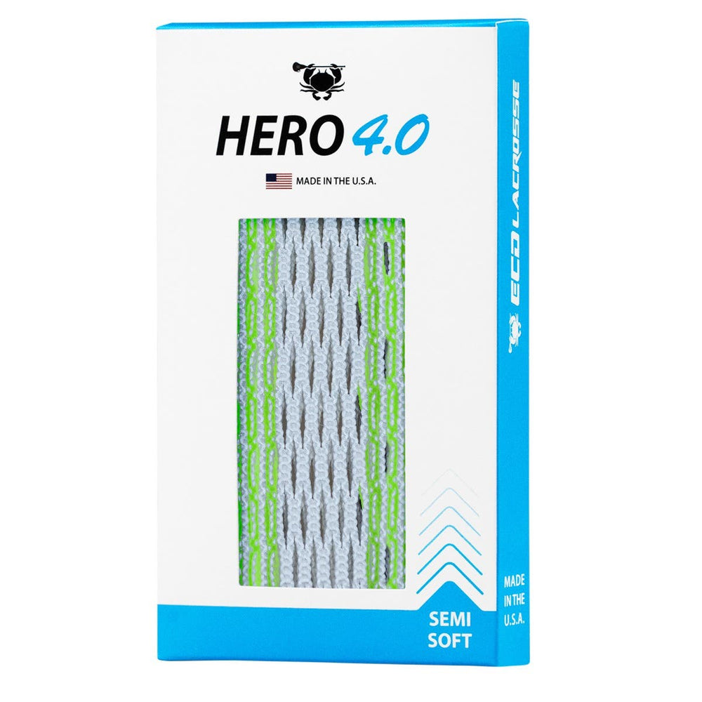 ECD Hero 4.0 Striker Lacrosse Mesh- Neon Green