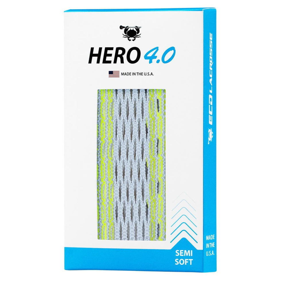 ECD Hero 4.0 Striker Lacrosse Mesh - Neon Yellow