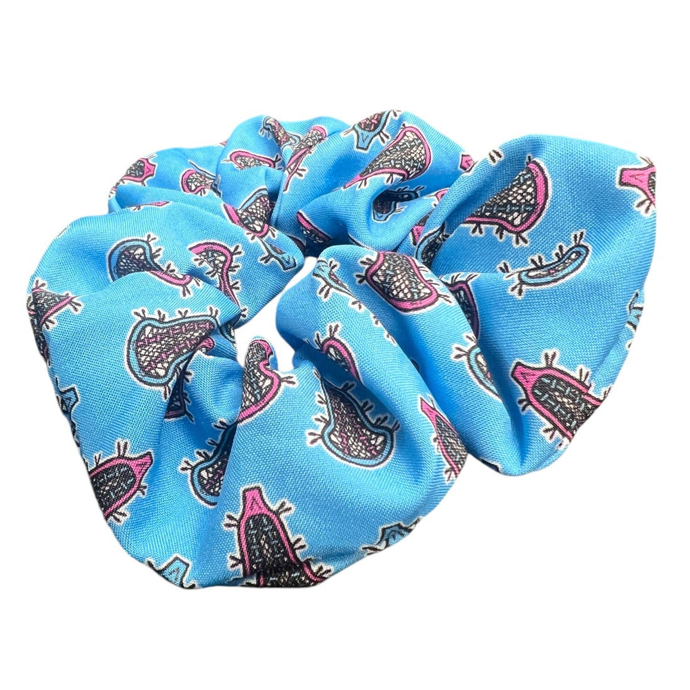 Pink Blue Lacrosse Scrunchie