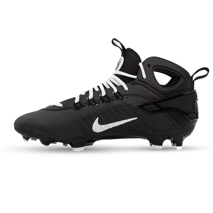 Nike Huarache 9 Elite Black/White Lacrosse Cleats
