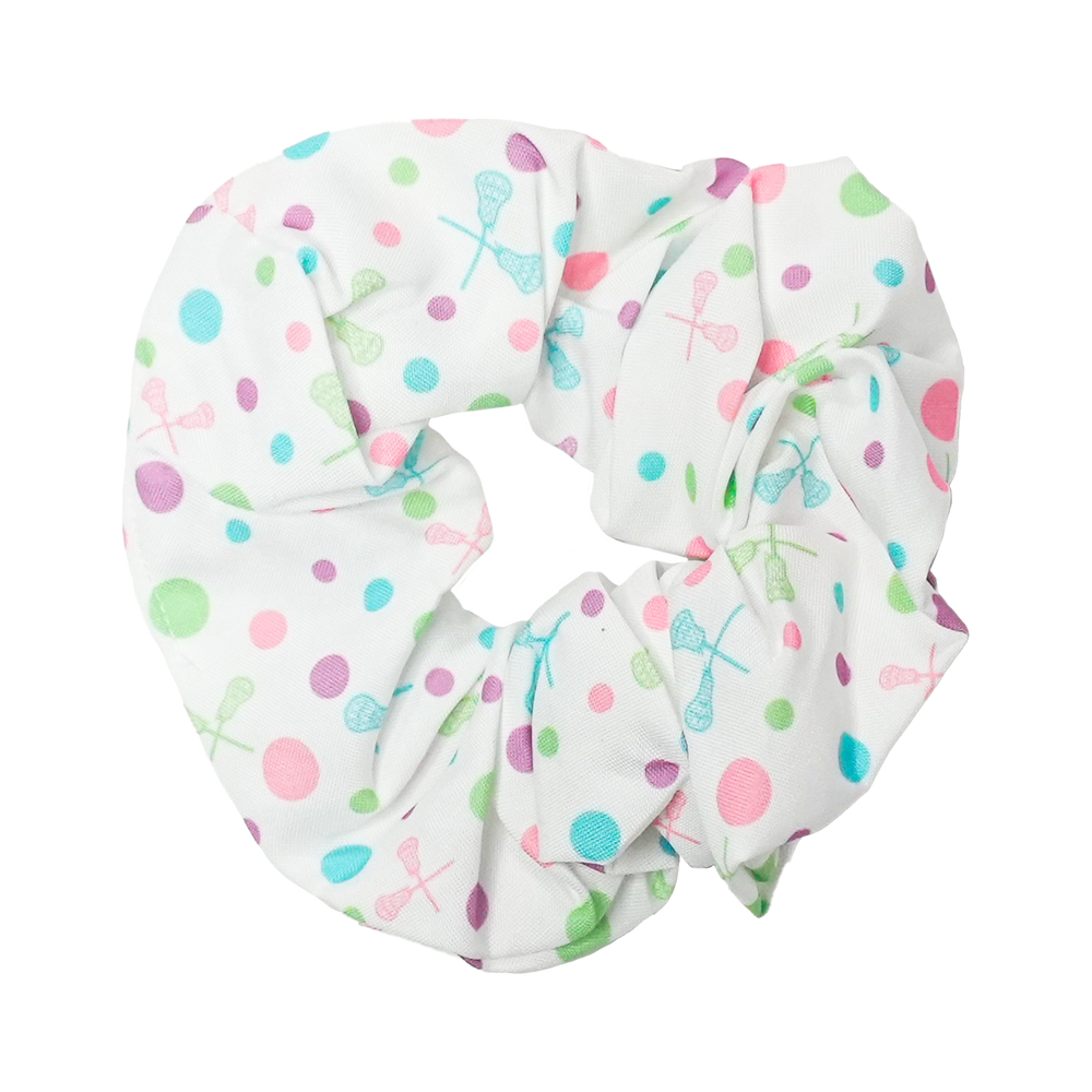 Polka Dot and Lacrosse Stick Scrunchie