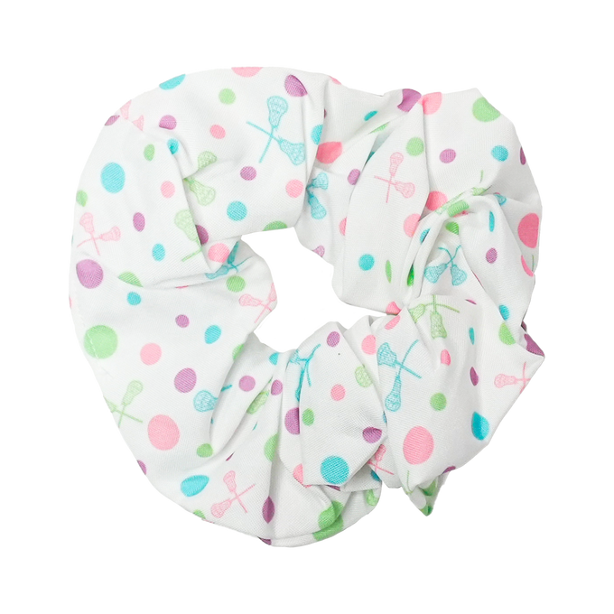Polka Dot and Lacrosse Stick Scrunchie