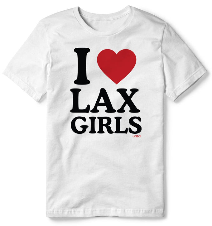 I Love Lax Girls Lacrosse Tee
