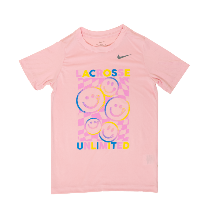 Nike Girls Smile Pink Lacrosse Tee 