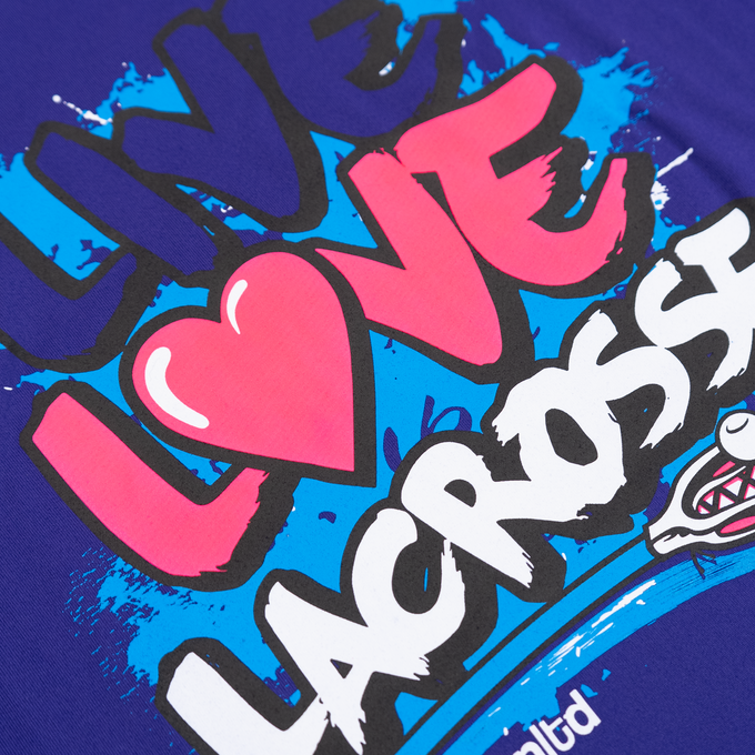Nike Youth Girls Live Love Lax Purple Lacrosse Tee