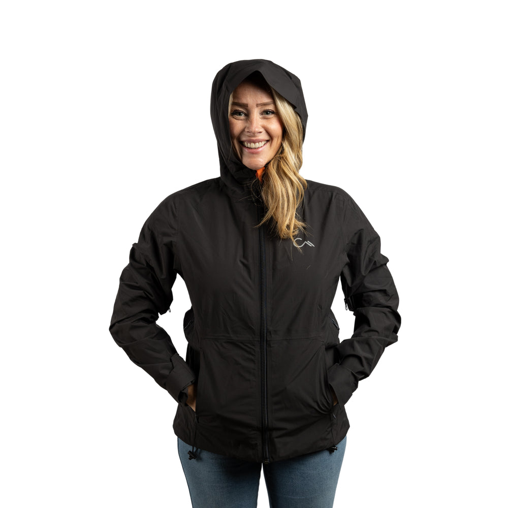 Constant Mountain Women's Infinity Pocket Sideline Rain Jacket- Black