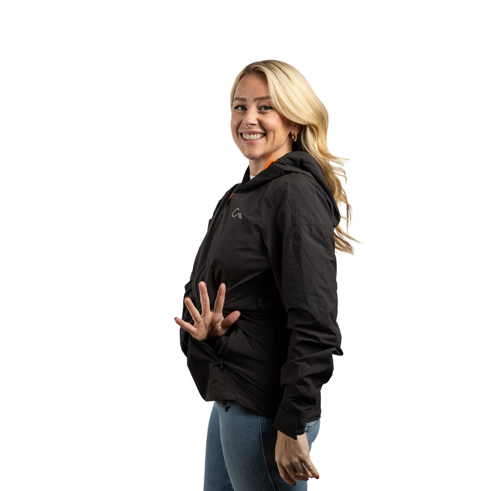 Constant Mountain Women's Infinity Pocket Sideline Rain Jacket- Black