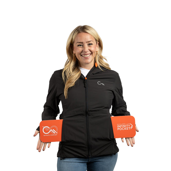 Constant Mountain Women's Infinity Pocket Sideline Rain Jacket- Black