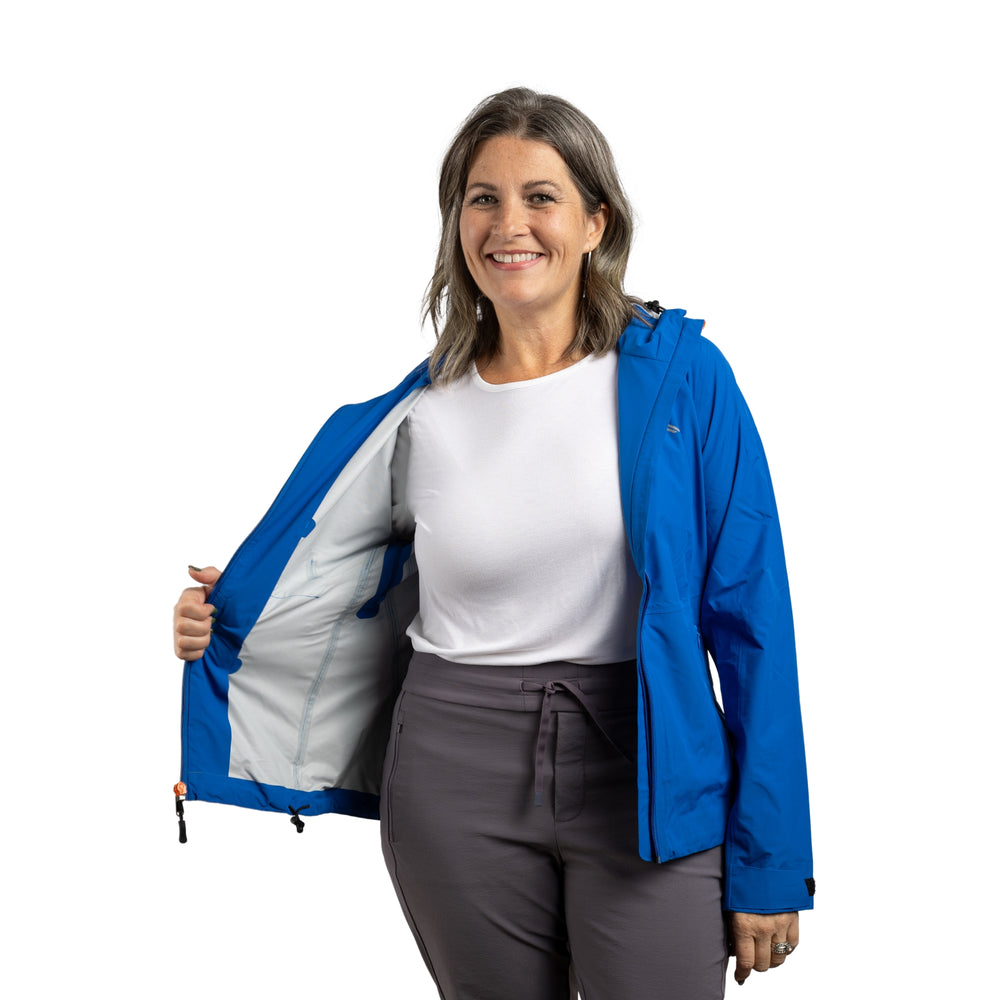 Constant Mountain Women's Infinity Pocket Sideline Rain Jacket- Blue